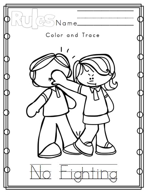 printable classroom rules coloring pages classroom rules printable