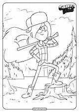 Gravity Falls Coloring Printable Mabel sketch template