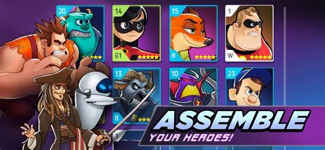 disney heroes battle mode   unlock  characters   game touch tap play