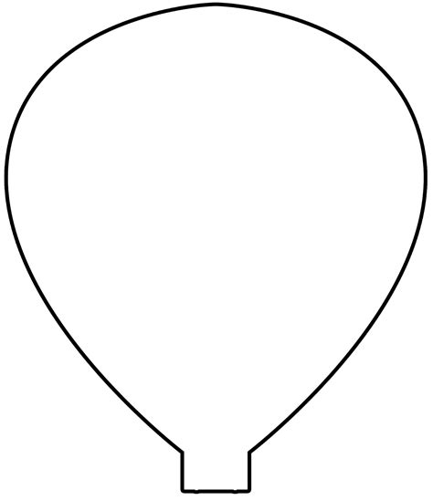 hot air balloon template printable