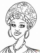 Coloring African Africa Woman Pages Portrait Printable Adult Girl Color Toddlers Supercoloring Dutch Clogs Template Print Beautiful sketch template