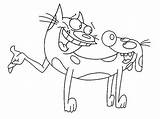 Catdog Coloring Pages Outline Color Cat Tocolor Cartoon Ladybug Noir Print Place Getcolorings sketch template