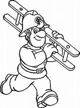 Coloring Pages Fireman Printable sketch template