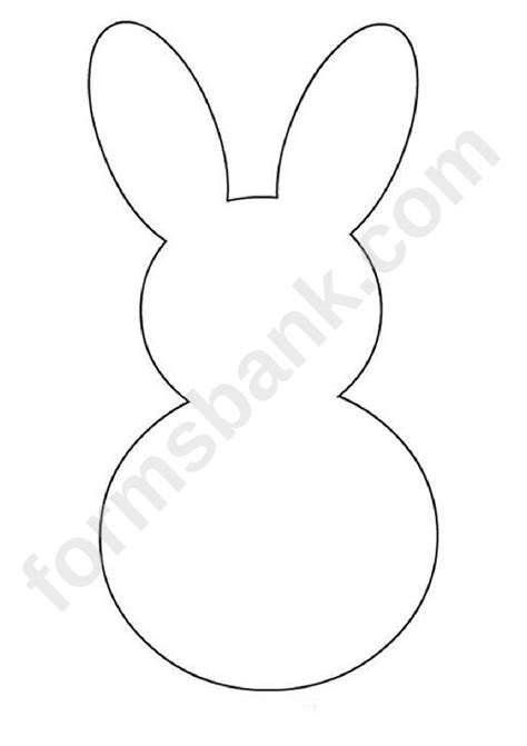 rabbit shape template printable
