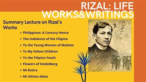 rizallecture  works  rizal youtube