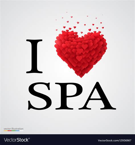 love spa heart sign royalty  vector image