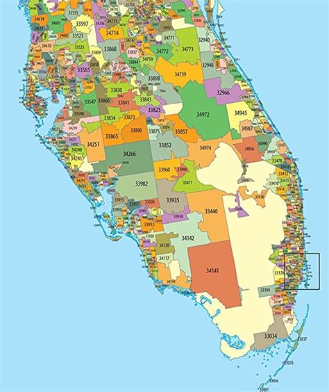 Carte Des Codes Postaux De La Floride Par Comté