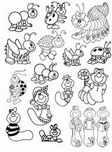 Desenhos Bichinhos Insetos Bichos Atividades Encantado Infantil Gravuras Figuras Creations Fofos Joaninhas Coloringcity sketch template