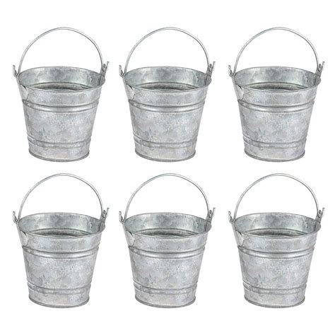 mini metal buckets  handles  pack party tin pail containers