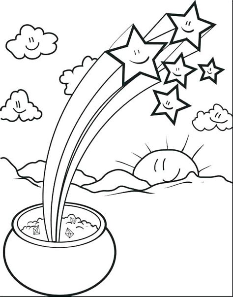 rainbow  pot  gold coloring page  getcoloringscom