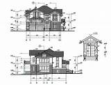 Elevation Dimensions House Dimension Architecture Cadbull Building Description Autocad sketch template