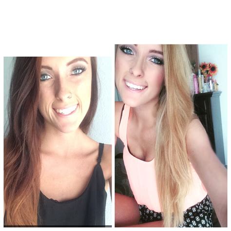 Brunette To Blonde Before And After Oldies Eat Cum