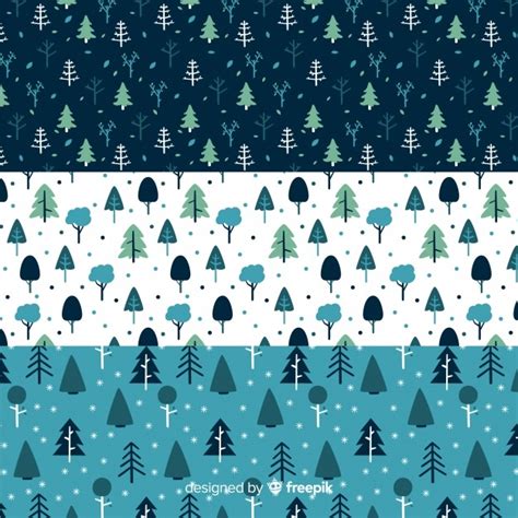 vector winter pattern collection