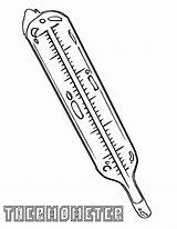 Thermometer Template Coloring Pages sketch template