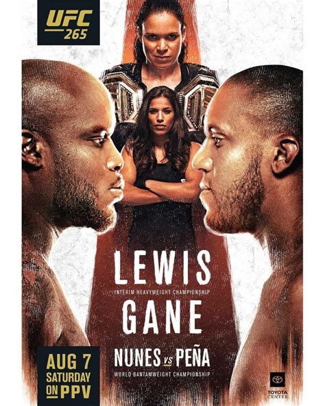 ufc 265 card all fights and details for lewis vs gane