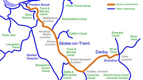 trent  mersey canal map terminal map