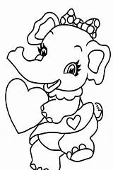 Elephant Valentine Clipartqueen Hearts Davemelillo Clker Asd4 Source Kittens sketch template