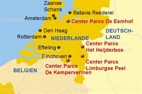 stepmap holland center parcs format  landkarte fuer niederlande
