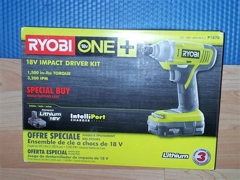 new ryobi one 18v cordless impact driver kit model p1870