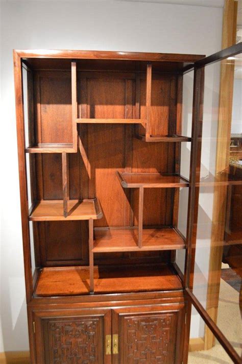 hardwood chinese antique display cabinet  stdibs