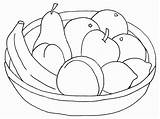 Coloring Fruit Basket Pages Comments Printable sketch template