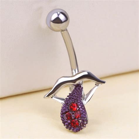 Lips Piercing Navel Belly Button Ring Rasta Professional