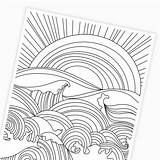 Waves Printable Justcolorr sketch template