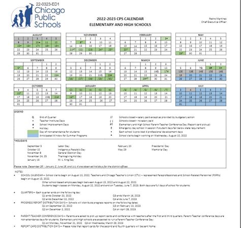 chicago cps calendar    calendar  update
