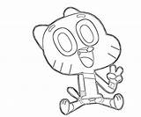 Gumball Watterson Pice Coloring Pages sketch template