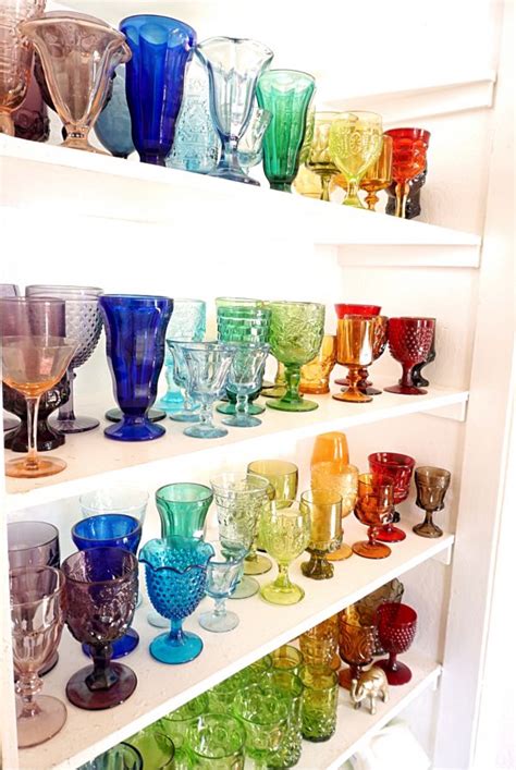 Vintage Colored Glass Goblets Eventlyst
