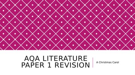 aqa gcse english literature paper  revision powerpoint acc teaching