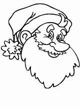 Christmas Coloring Pages Santa Color Drawing Claus Face Natale Babbo sketch template