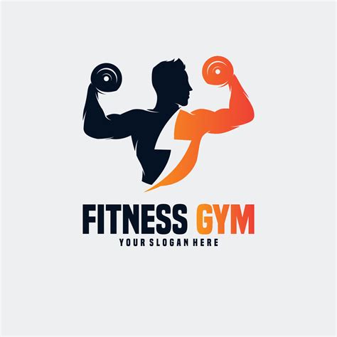 fitness sport gym logo design  vector art  vecteezy