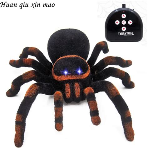 tricky toy spider remote control  ch realistic rc spider scary toy prank holiday gift model