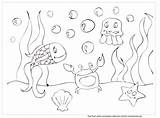 Sea Coloring Ocean Pages Under Scene Drawing Summer Print Color Printable Underwater Sheets Template Floor Drawings Getdrawings Getcolorings Templates Paintingvalley sketch template