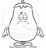 Mascot Depressed Eggplant Cartoon Cory Thoman Outlined Coloring Vector sketch template