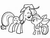 Coloring Ponyville Pony Pages Little sketch template