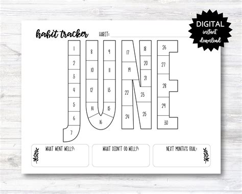printable habit tracker coloring sheet color   day