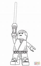 Coloring Skywalker Wars Star Luke Pages Lego Popular sketch template
