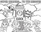 Super Coloring Readers Pages Rescue Superwhy Why Wonder Red Library Clipart Sheet Comments sketch template