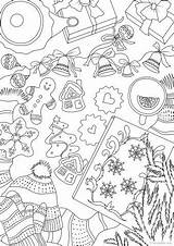 Christmas Cookies Coloring Pages Favoreads Printable Adult Club Mandala Ice Cream Color Holiday Sheets Books sketch template