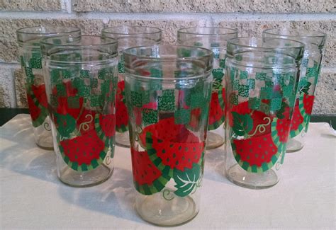 Watermelon Beverage Glasses Set Of 7 Anchor Glass