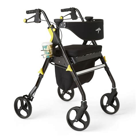 medline premium empower folding mobility rollator walker    wheels ebay