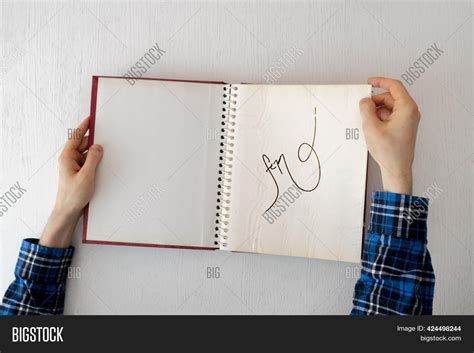 author sign autograph image photo  trial bigstock