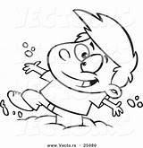 Mud Coloring Boy Playing Fun Cartoon Having Outlined Ron Leishman Clipart 620px 61kb sketch template