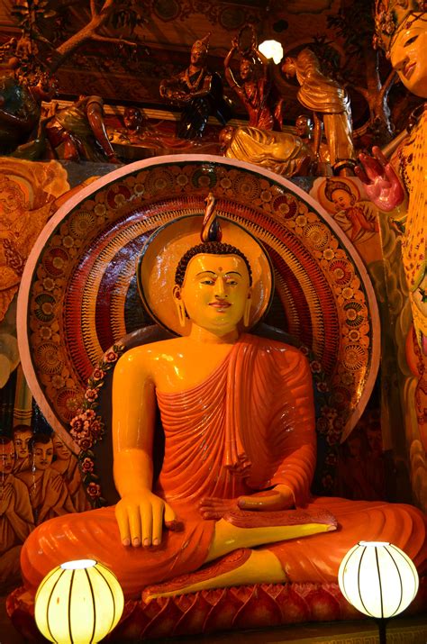 Sri Lanka Gangaramaya Temple Buddha Statue Sri Lanka