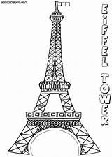 Eiffel Colouring sketch template