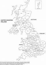 Printable Kingdom United Map Outline England Blank Coloring Royalty County Choose Board Maps Britain Great Flag sketch template