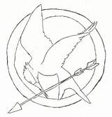 Mockingjay Hunger Games Getdrawings Drawing sketch template