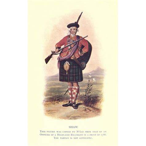 highland clans  scotland  shaw poster print  robert  mcian